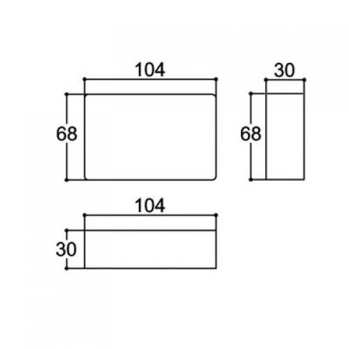 Caixa Patola AD-01 30x104x68mm Caixa Patola AD-01 30x104x68mm